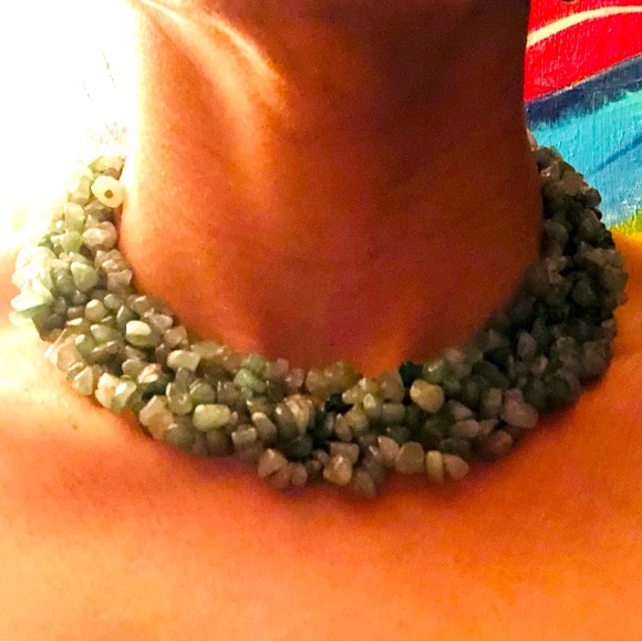 Genuine Aventurine Crystal Necklace and Bracelet Jewelry Set, Handcrafted - Picture 7 of 8